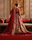 Zevk Mughal Raniya Unstitched Embroidered Net Dress - Jodha Begum