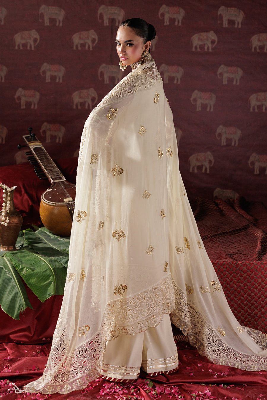 Saad Shaikh Panache Luxury Chiffon Unstitched 3Pc Suit D-10