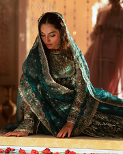 Zevk Mughal Raniya Unstitched Embroidered Organza Dress - Sundas Rani