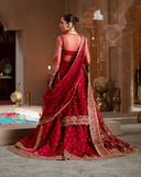 Zevk Mughal Raniya Unstitched Embroidered Net Dress - Mughal Mah Rani