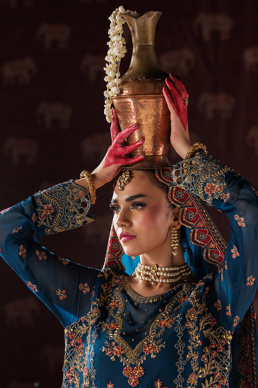 Saad Shaikh Panache Luxury Chiffon Unstitched 3Pc Suit D-04