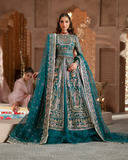 Zevk Mughal Raniya Unstitched Embroidered Organza Dress - Sundas Rani