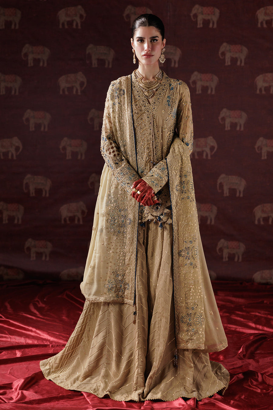 Saad Shaikh Panache Luxury Chiffon Unstitched 3Pc Suit D-05