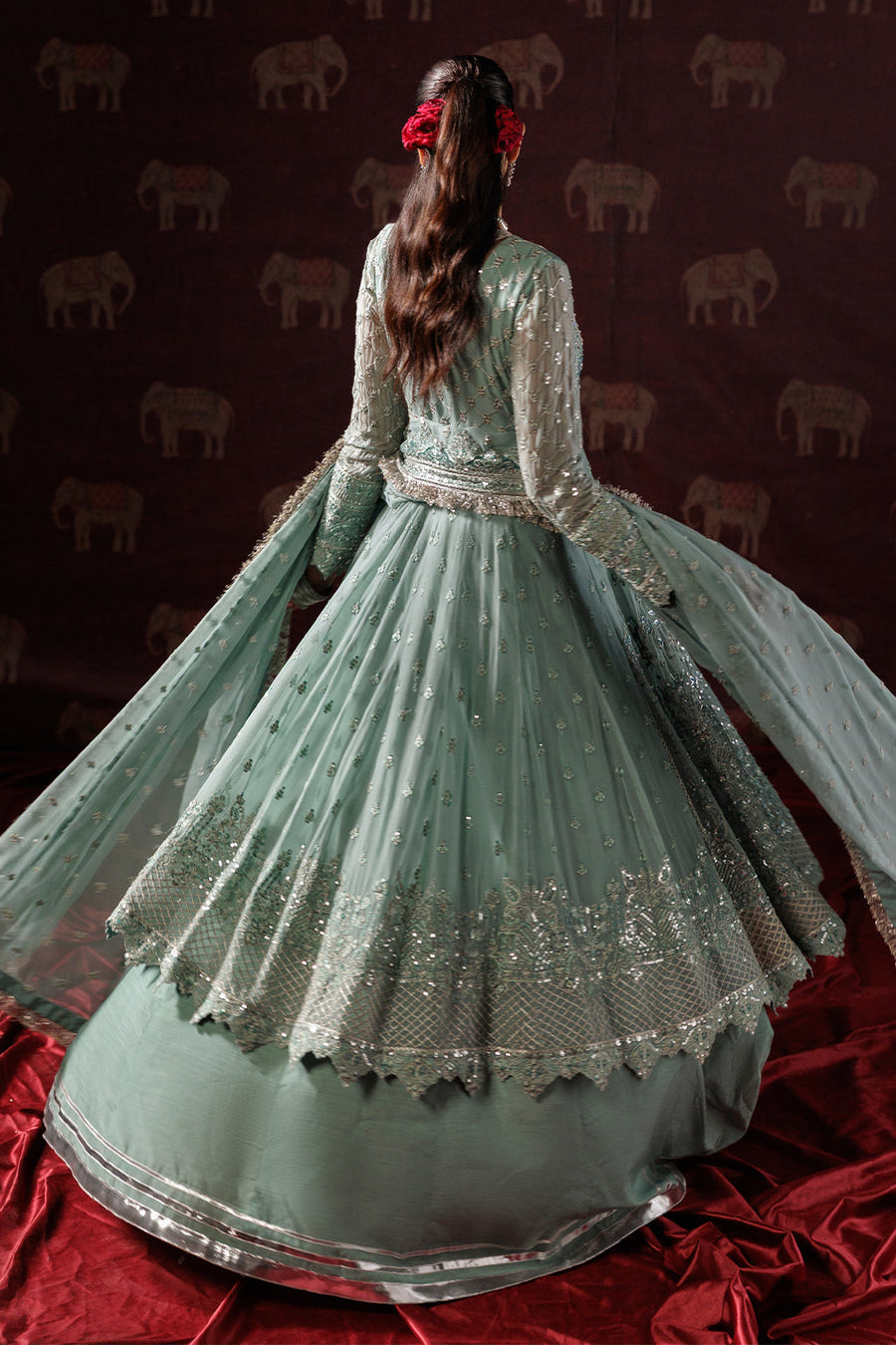 Saad Shaikh Panache Luxury Chiffon Unstitched 3Pc Suit D-08