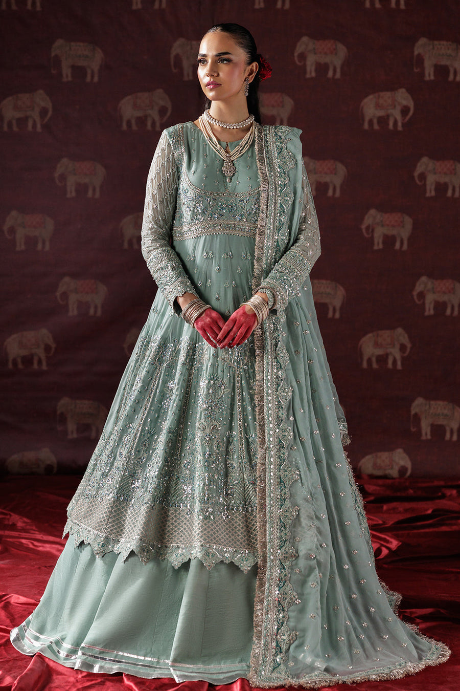 Saad Shaikh Panache Luxury Chiffon Unstitched 3Pc Suit D-08