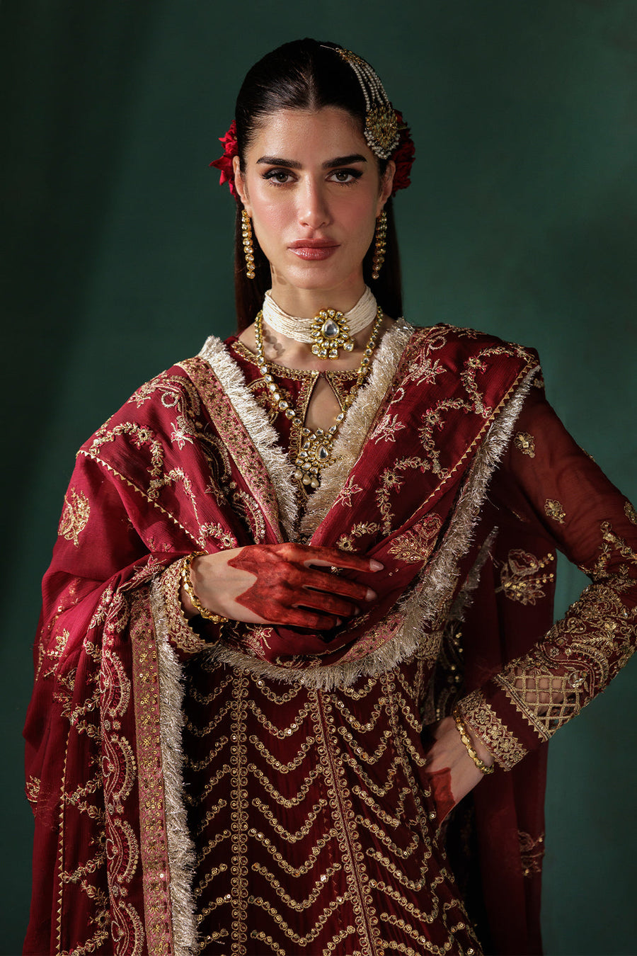 Saad Shaikh Panache Luxury Chiffon Unstitched 3Pc Suit D-02