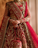 Zevk Mughal Raniya Unstitched Embroidered Net Dress - Jodha Begum