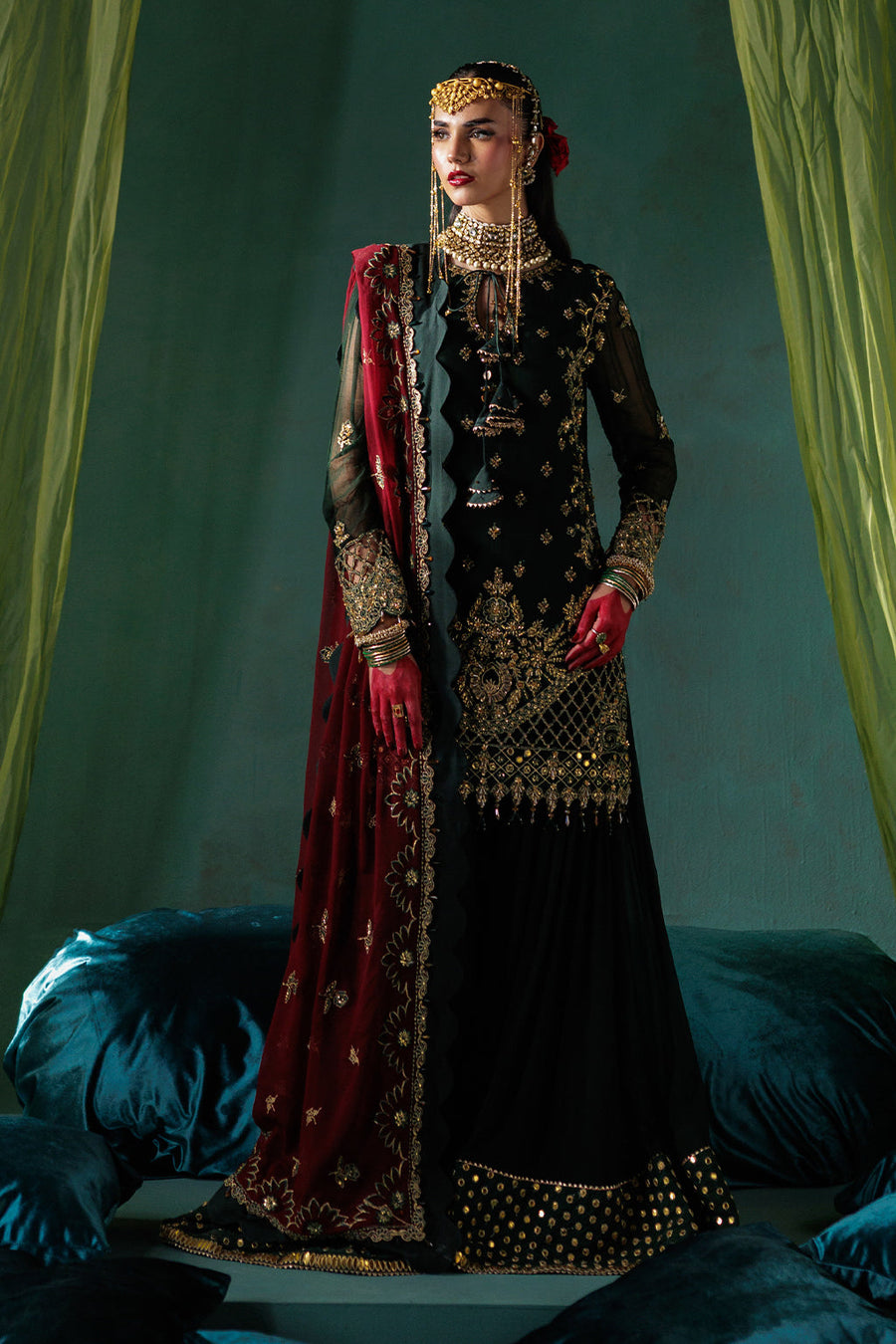 Saad Shaikh Panache Luxury Chiffon Unstitched 3Pc Suit D-03