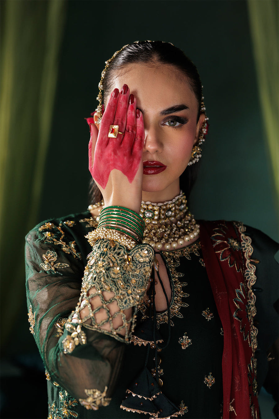 Saad Shaikh Panache Luxury Chiffon Unstitched 3Pc Suit D-03