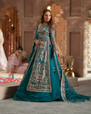Zevk Mughal Raniya Unstitched Embroidered Organza Dress - Sundas Rani