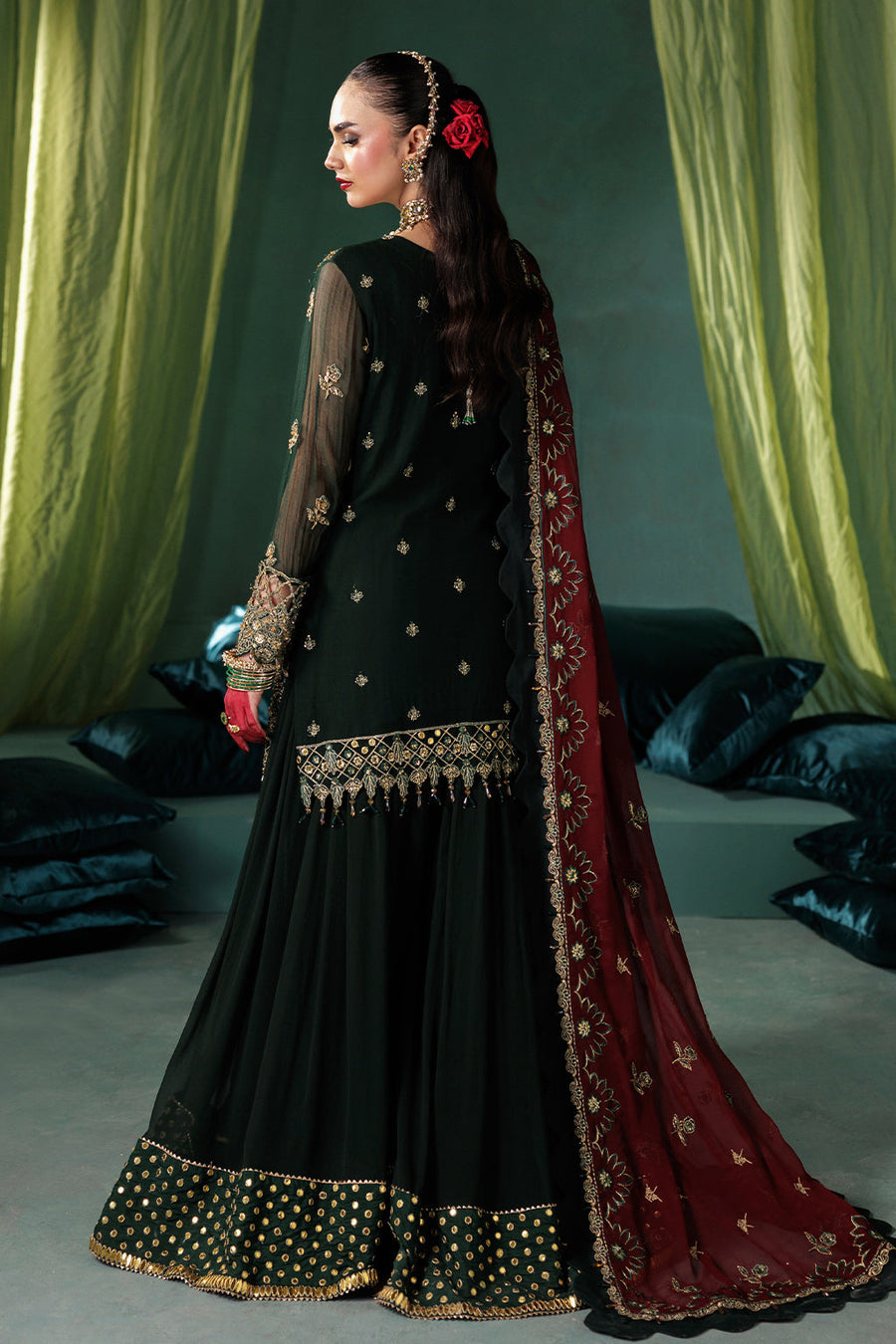 Saad Shaikh Panache Luxury Chiffon Unstitched 3Pc Suit D-03