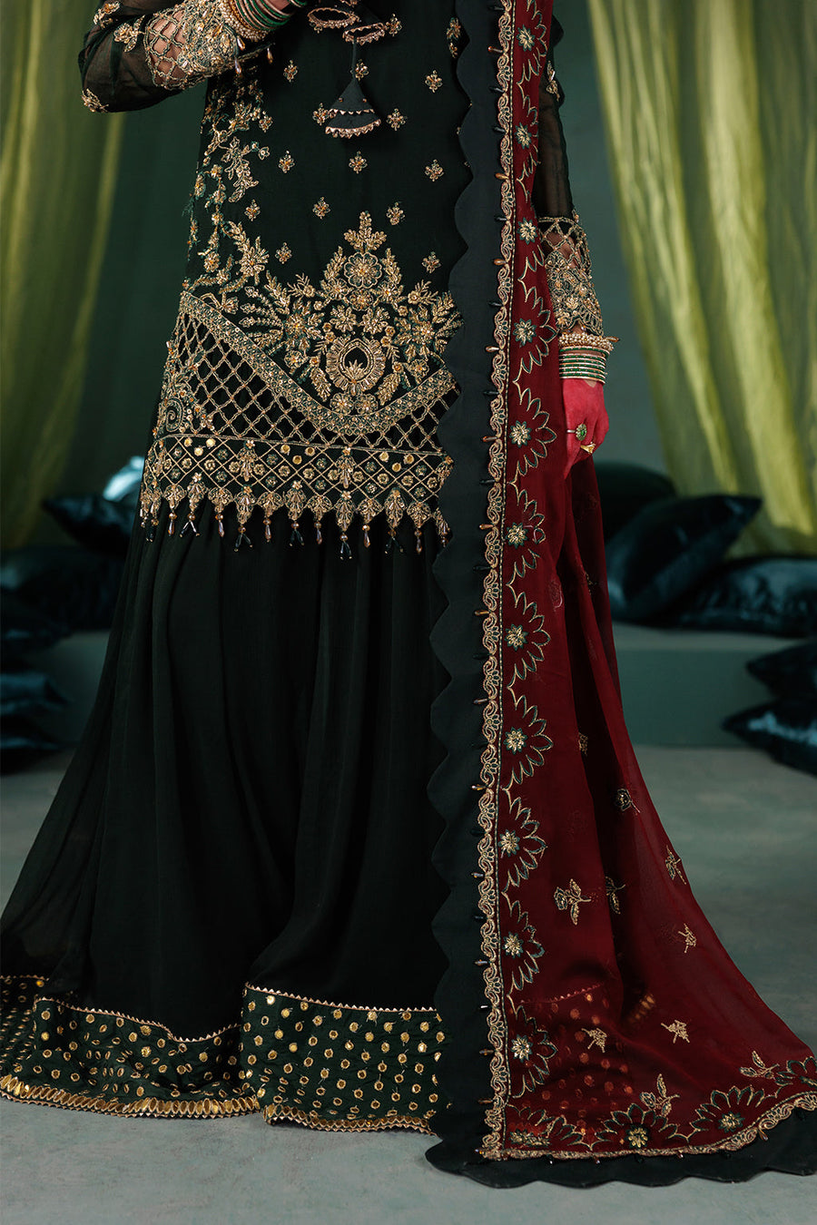 Saad Shaikh Panache Luxury Chiffon Unstitched 3Pc Suit D-03
