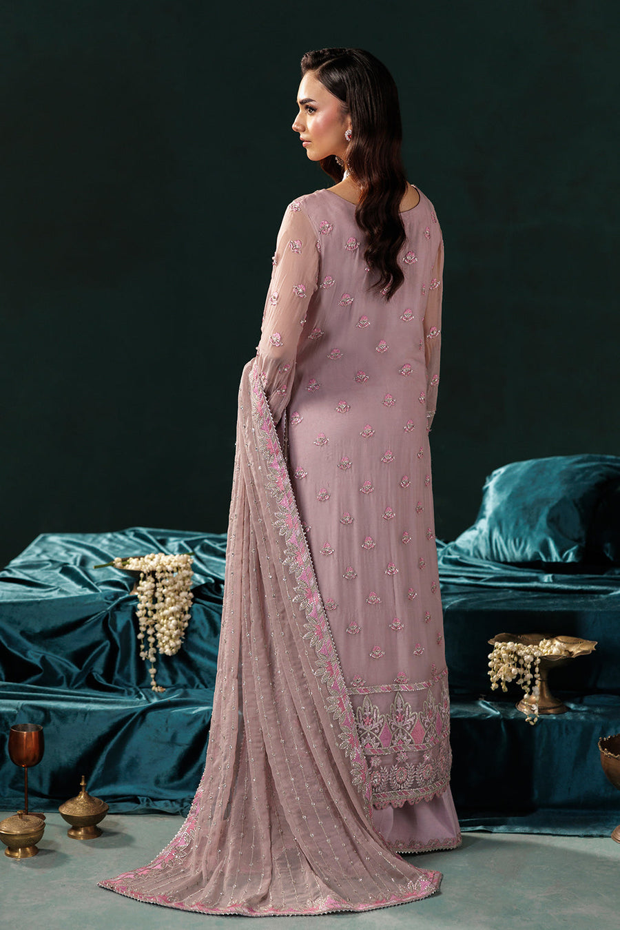 Saad Shaikh Panache Luxury Chiffon Unstitched 3Pc Suit D-07