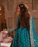 Zevk Mughal Raniya Unstitched Embroidered Organza Dress - Sundas Rani