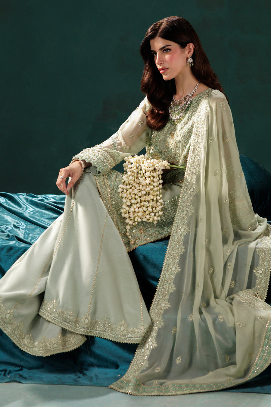 Saad Shaikh Panache Luxury Chiffon Unstitched 3Pc Suit D-09