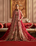 Zevk Mughal Raniya Unstitched Embroidered Net Dress - Jodha Begum