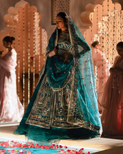 Zevk Mughal Raniya Unstitched Embroidered Organza Dress - Sundas Rani