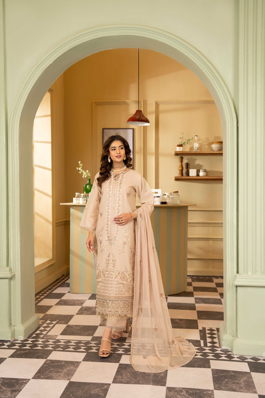 Ruby by Panache Embroidered Karandi Unstitched 3Pc Suit D-01