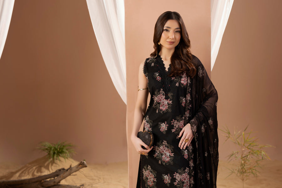 Fleur by Panache Embroidered Lawn Unstitched 3Pc Suit D-01