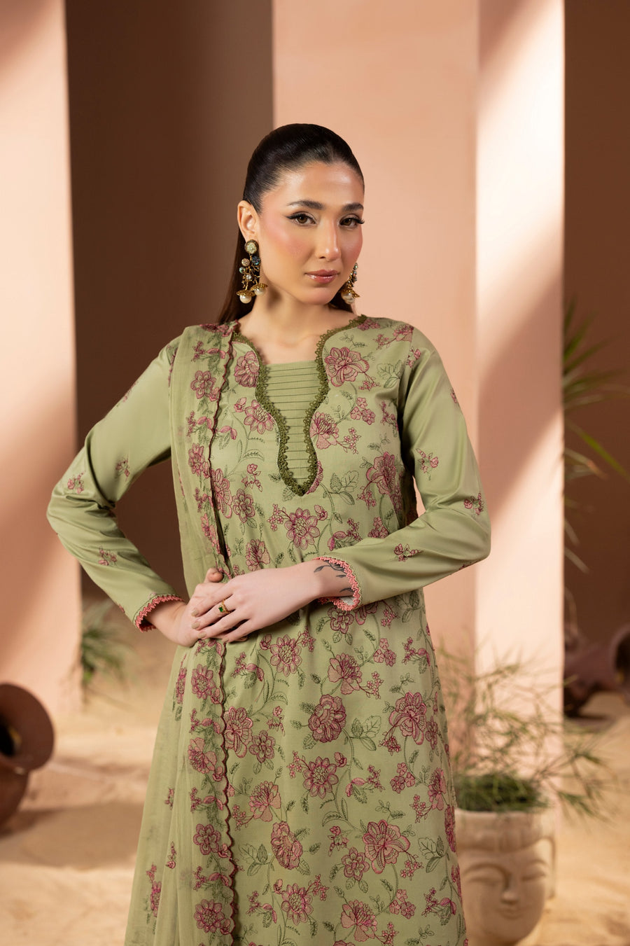 Fleur by Panache Embroidered Lawn Unstitched 3Pc Suit D-04