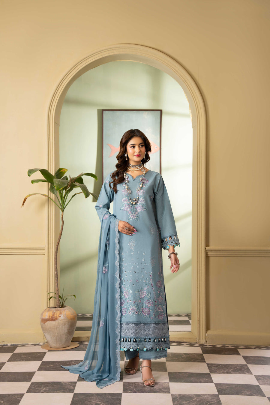 Ruby by Panache Embroidered Karandi Unstitched 3Pc Suit D-04