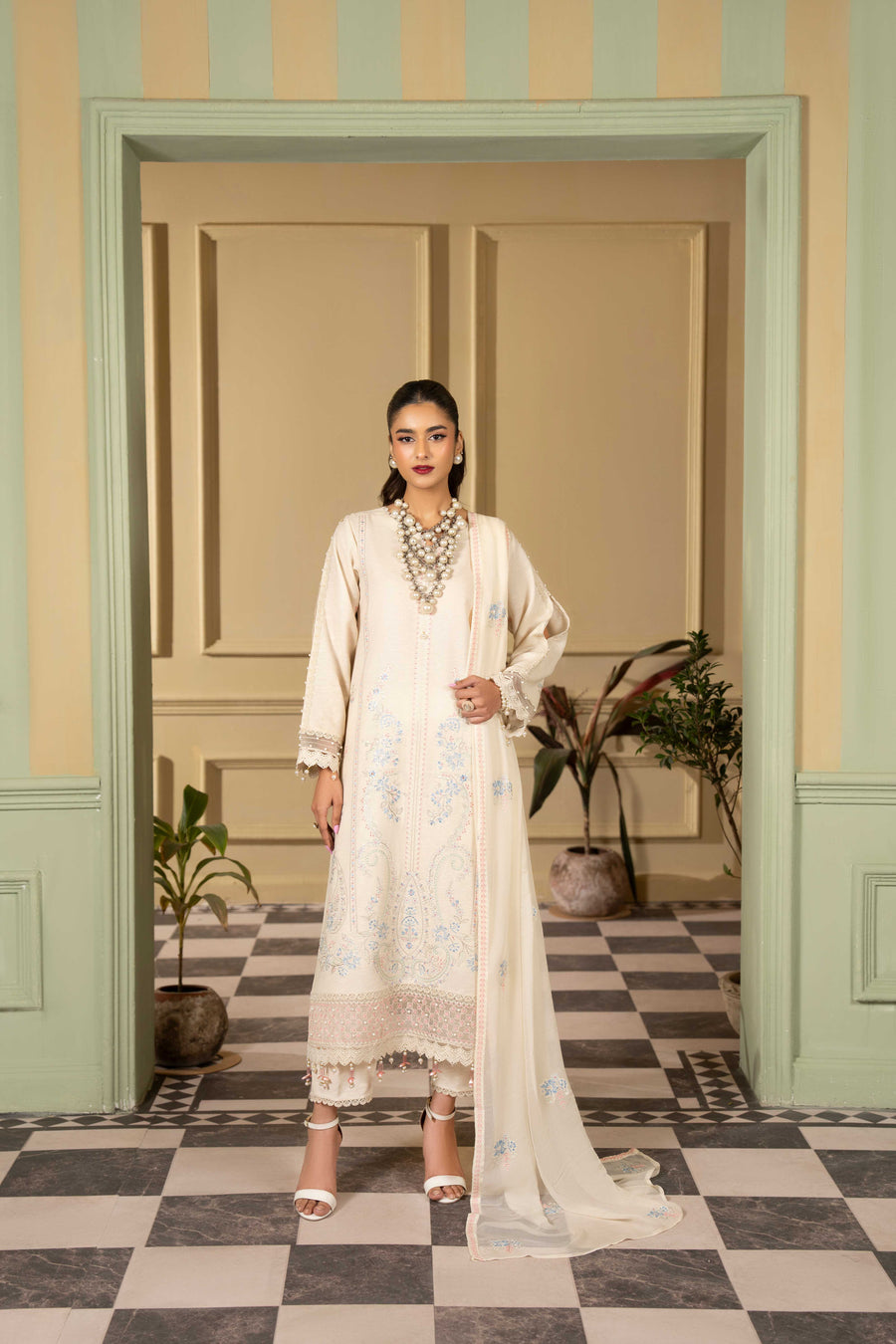 Ruby by Panache Embroidered Karandi Unstitched 3Pc Suit D-05