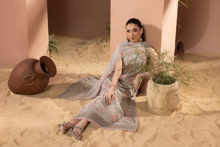 Fleur by Panache Embroidered Lawn Unstitched 3Pc Suit D-06