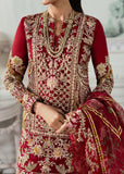 Crimson X Saira Shakira Embroidered Organza Unstitched 3Pc Suit - Artisan Story