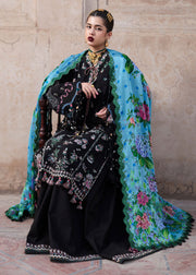 Hussain Rehar Nirmal Unstitched Embroidered Lawn 3Pc Suit - Arzo
