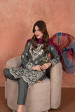 Feathers Premium Embroidered Lawn Unstitched 3Pc Suit - Ashen Silver Whitework