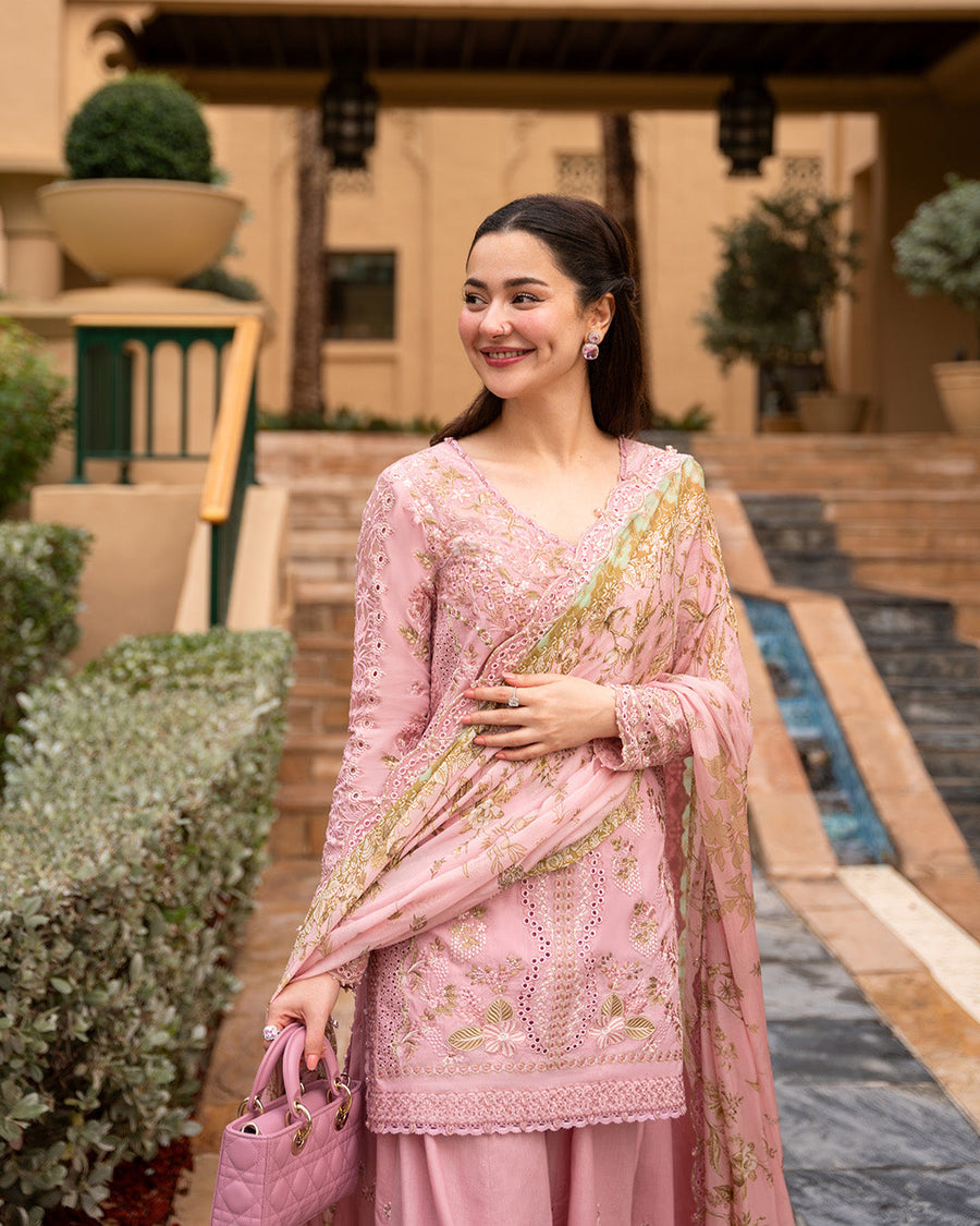 Faiza Saqlain AYA Embroidered Luxury Lawn Unstitched 3Pc Suit - ASJA