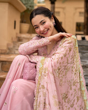 Faiza Saqlain AYA Embroidered Luxury Lawn Unstitched 3Pc Suit - ASJA