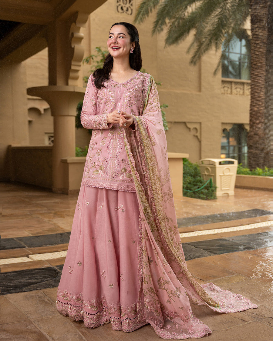 Faiza Saqlain AYA Embroidered Luxury Lawn Unstitched 3Pc Suit - ASJA