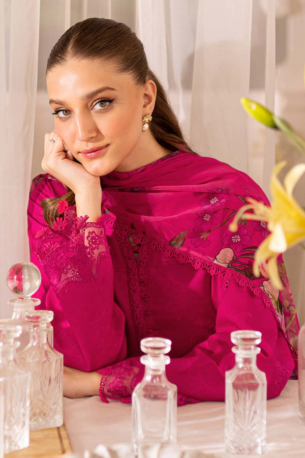 Farasha Summer Essentials Embroidered Lawn Unstitched 3Pc Suit - Aster