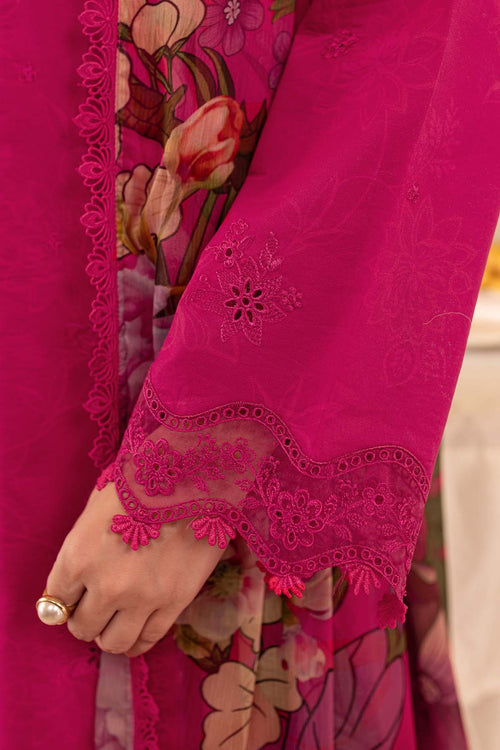 Farasha Summer Essentials Embroidered Lawn Unstitched 3Pc Suit - Aster