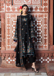 Hussain Rehar ZAN Unstitched Embroidered Lawn 3Pc Suit - Aswa