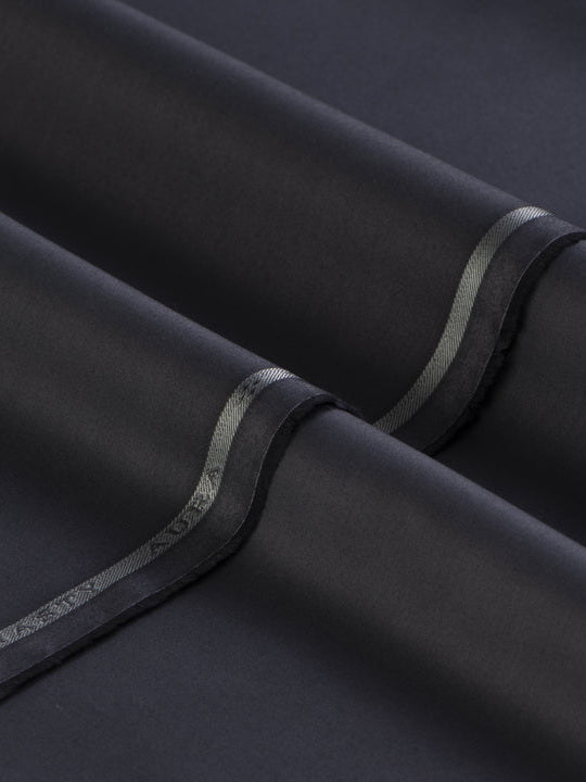 Aura by Dynasty Fabrics Men's Unstitched Cotton Suit - Graphite