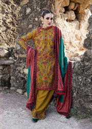 Hussain Rehar Embroidered Karandi Unstitched 3Pc Suit - Aureate