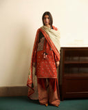 Jugnu Lahore Womenswear Embroidered Khaddar Unstitched 3Pc Suit - Aurelia