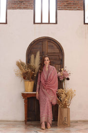 Noor by Saadia Asad Embroidered Linen Unstitched 3Pc Suit D-03 Aveline