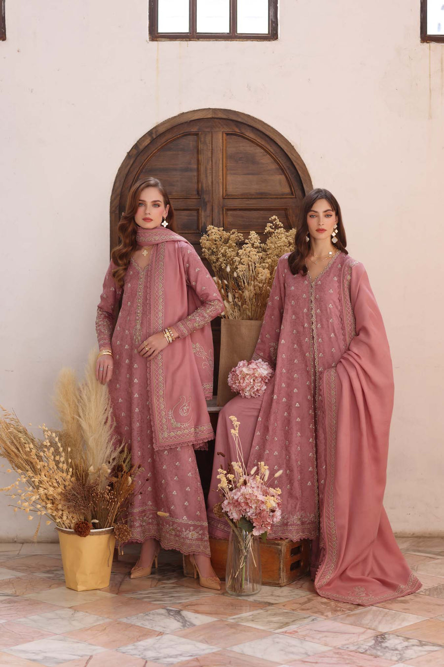 Noor by Saadia Asad Embroidered Linen Unstitched 3Pc Suit D-03 Aveline