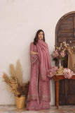 Noor by Saadia Asad Embroidered Linen Unstitched 3Pc Suit D-03 Aveline