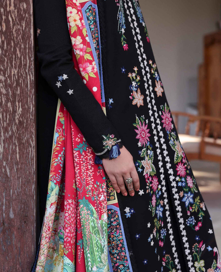 Republic Womenswear Amaris Unstitched Karandi 3Pc Suit D-11 Aveline