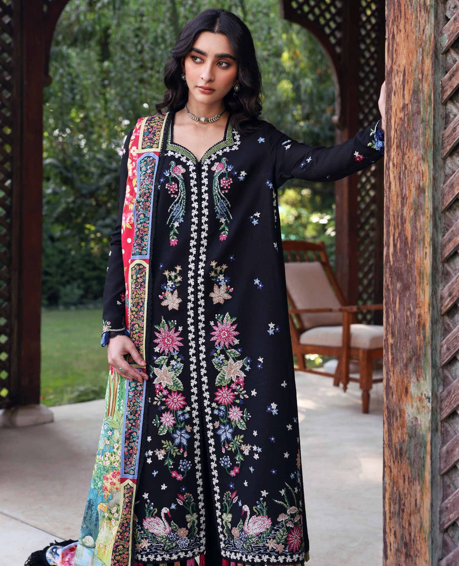 Republic Womenswear Amaris Unstitched Karandi 3Pc Suit D-11 Aveline