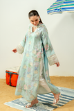 Zarposh Sundaze Embroidered Luxury Lawn Unstitched 3Pc Suit - AVYA