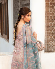Nira by Faiza Saqlain Embroidered Net Unstitched 3Pc Suit - AYTAN