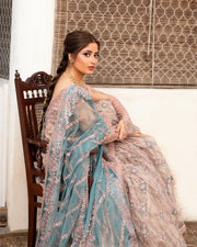 Nira by Faiza Saqlain Embroidered Net Unstitched 3Pc Suit - AYTAN