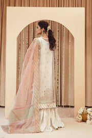 FARASHA Tabeer Embroidered Net Unstitched 3 Piece Suit - 08 Ayzel