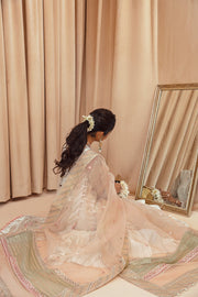 FARASHA Tabeer Embroidered Net Unstitched 3 Piece Suit - 08 Ayzel