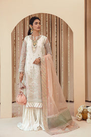 FARASHA Tabeer Embroidered Net Unstitched 3 Piece Suit - 08 Ayzel